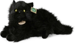 Rappa Plüsch schwarze liegende Katze 30 cm umweltfreundlich