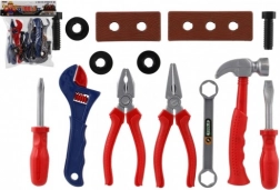 Kinder-Werkzeugset aus Kunststoff im Beutel, 2 Farben (21 × 24 × 5 cm)