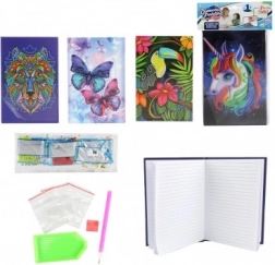 Kreatives Diamanttagebuch 14,5 × 21 cm – Set mit aufklebbaren Steinchen