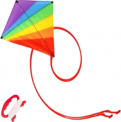 Regenbogendrachen 87 × 81 cm mit langem Schwanz