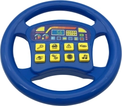 Interaktives Lenkrad mit realistischen Geräuschen blaue Farbe