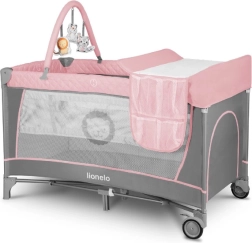 Reisebett und Laufstall 2-in-1 LIONELO Flower – Flamingo