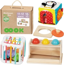 Woopie green montessori box 5-in-1 für babys 11–12 monate fsc