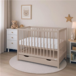 Babybett mit Schublade New Baby Basic, kaschmirfarben