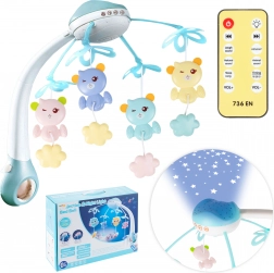 Baby-Mobile mit Projektor und Fernbedienung, 500 Melodien
