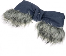 Kinderwagen-Handmuff 2-in-1 mit Kunstfell New Baby blau