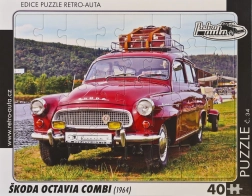 Puzzle Retro Autos Škoda Octavia Combi 1964, 40 Teile