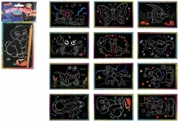 Glitzer-Rubbilder, bunt, 15 × 10 cm