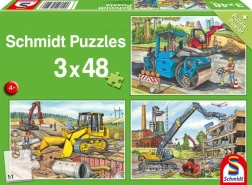 SCHMIDT Puzzle – Auf der Baustelle 3×48 Teile