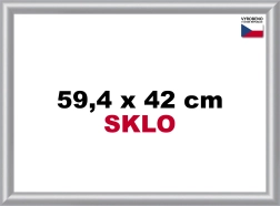 Plastikrahmen für Puzzles A2 silber