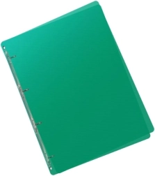 Polypropylen-Ordner A5 mit 4 Ringen Lines grün