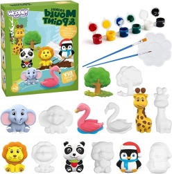 Woopie Kreativset mit Farben DIY – Gips-Tierabgüsse zum Ausmalen