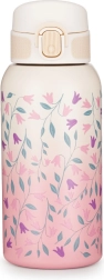 Petite&Mars Edelstahl-Thermoflasche mit Trinkhalm 500 ml Delicate Flowers