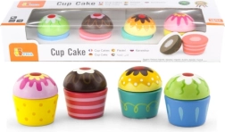 VIGA Holz-Cupcakes, Set mit 4 Stk.