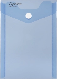 Dokumententasche mit Druckknopf A6 Hochformat Opaline blau