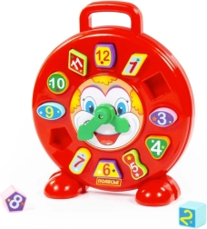 Kinderuhr Clown Steckpuzzle