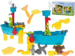 Piratenschiff-Spieltisch mit Sandkasten