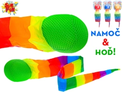 Wasserball mit Regenbogenband