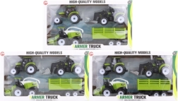 Set aus Kunststoff-Landmaschinen mit Anhänger