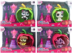 Tierset mit Apfel-Häuschen und Licht