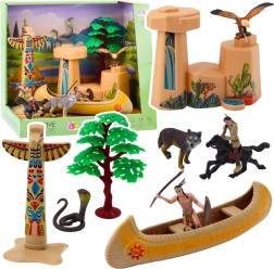 Indianerset mit Kajak und Totem