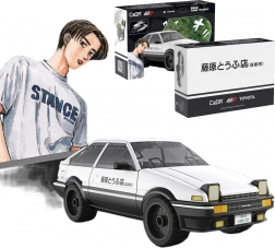 Bausteinset CaDA Toyota AE86 Trueno Initial D – weißes Stadtauto, 72 Teile