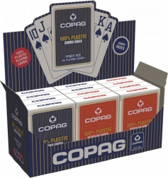 PKJ Pokerkarten aus Kunststoff – rot, großer Index