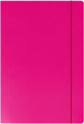 Lackierte Kartonmappe mit Gummiband A4+ – Rosa
