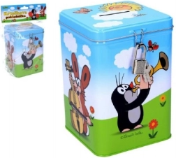 Spardose KRTEK, Blech, mit Schloss, 11 × 15 cm