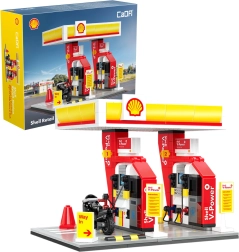 Bauset CaDA Gebäude SHELL – Einzelhandels-Tankstelle, 305 Teile