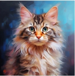 Diamantmosaik - Katzenporträt