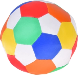 Weicher, bunter Textilball aus Kunstleder 15 cm