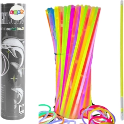 Fluoreszierende Armbänder 100 Stück - viele Farben, leuchten im Dunkeln