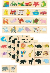 Holzpuzzle Finde den Schatten