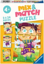 Ravensburger Puzzle Mix & Match: bunte Kleider 3×24 Teile