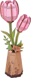 3D Holzpuzzle Rosa Tulpe