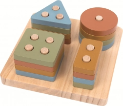 2kids Holz-Steckspiel bunte Formen