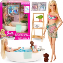 Barbie Relax – Bad mit Konfetti-Schaum und Badewanne, blonde Puppe und Zubehör