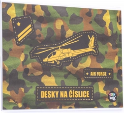 Zahlenplatten mit Hubschraubermotiv