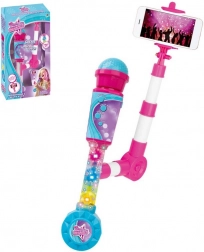 Batteriebetriebenes Mikrofon mit Lichteffekten und Selfie-Stick