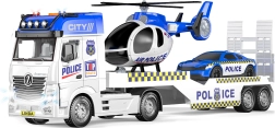 Polizei-Sattelzug mit Hubschrauber und Effekten 55 cm – Fahrzeug-Set