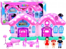 Zauberhaftes klappbares Puppenhaus mit Möbeln