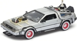 Metallmodellauto DeLorean aus dem Film Zurück in die Zukunft III im Maßstab 1:24
