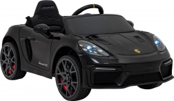 Elektrisches Kinderauto Porsche 718 Spyder RS mit MP4-Panel – schwarz