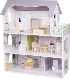 Holzpuppenhaus Rose Montessori Baby Mix