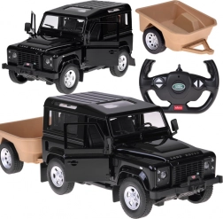 Rastar ferngesteuerter Land Rover Defender 1:14 mit Anhänger – schwarz