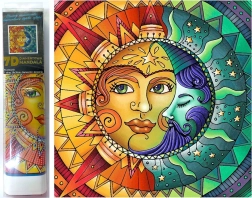 Diamantmalerei 7D Mond und Sonne 30x30 cm