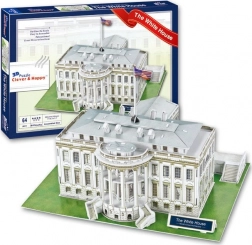 Clever&Happy 3D-Puzzle Weißes Haus Washington 64 Teile