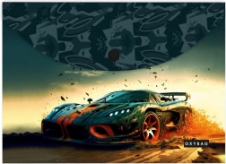 Dokumentenmappe mit Druckknopf A4 mit Motiv CAR