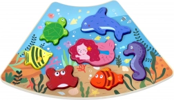 Holzpuzzle zum Einsetzen Unterwasserwelt – verbindbar